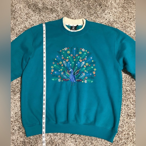 Vintage Peacock K King Universal Sweater Women Size 1XL Peacock Fall Winter - Picture 2 of 7